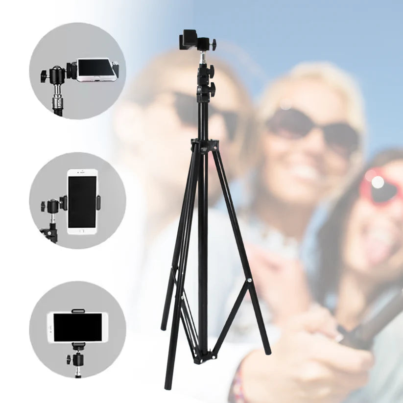 Professional Camera Tripod - Max Height 178cm Adjustable Stand With Multipurpose Head For Photography